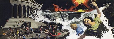 The destruction of Atlantis by English School